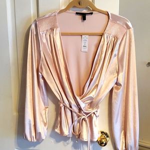 White House Black Market blush pink top